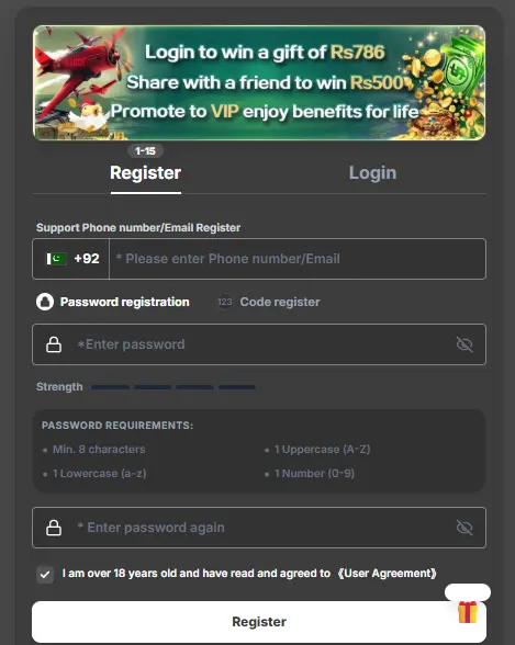 IK786 Game Register